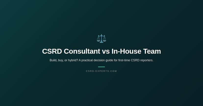 CSRD Consultant vs In-House Sustainability Team: The Build-vs-Buy Decision Guide (2026)